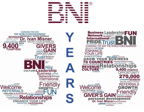 O BNI® comemora 35 anos nesta semana